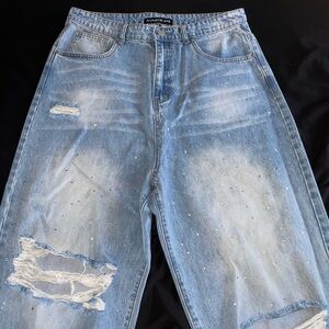 N’oubile Pas Rhinestone Jeans